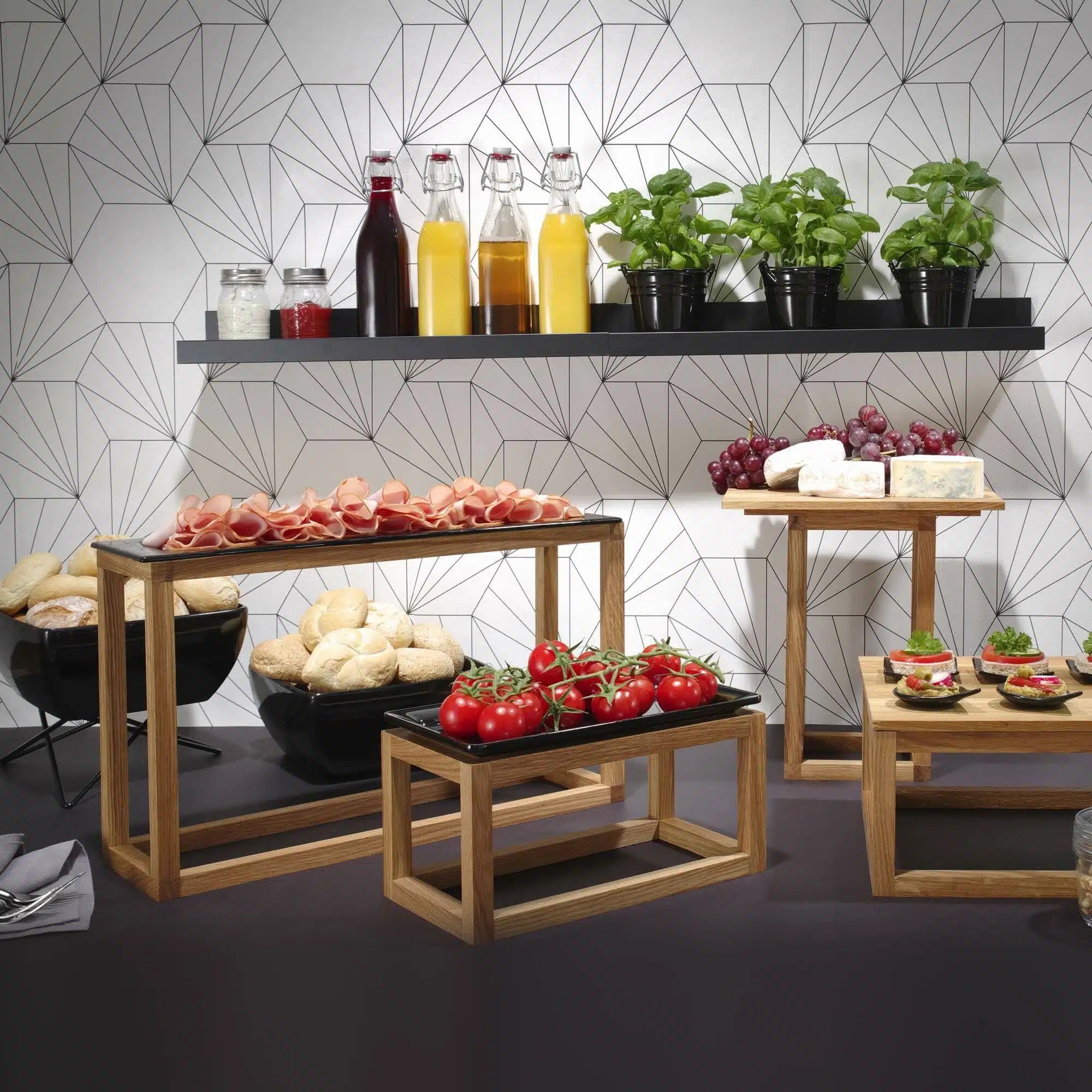 Madeira Sort Teakstand 980/830 mm