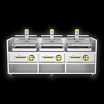 Josper Basque Grill PVJ-76-3-3-MB Individual triple grill