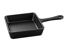 Mini serveringspande 136×136 mm støbejern