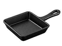 Mini serveringspande 127×105 mm støbejern