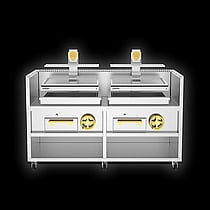 Josper PVJ-76-2-2-MB dobbelt baskisk kulgrill set forfra
