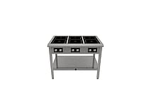 BASIC kogebord i rustfrit stål med seks kogezoner