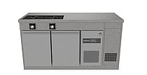 Norqi – Køl- og kogebord, CHILL+COOK 2-zone pro-induktion 700mm · 2 + 3 skuffer, PIN