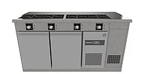 CHILL+COOK 4-zone pro-induktion 700mm · 2 + 3 skuffer