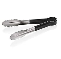 Serveringstang, CrNi m/sort PVC-håndtag, 24 cm