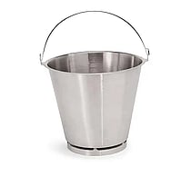 Spand m/skalering og gulvdæk, CrNi, 10l, Ø30x27cm