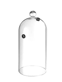 Cocktailkuppel i borosilikatglas med ventil, ø130x(h)282mm