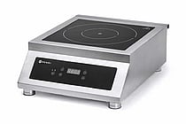 Induktionskogeplade model 5000 D, Profi Line, 400V/5000W, 398x515x(H)168mm, rustfrit stål, justerbare fødder, maks belastning 30 kg.