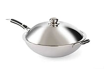 Professionel rustfri stål wok, induktionskompatibel