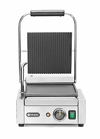 Enkelt kontaktgrill med rillet top og glat bund, 230v/1800w