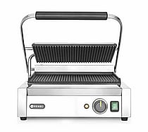 Panini kontaktgrill med rillet over- og underflade, 2200w