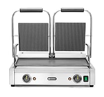 Dobbelt kontaktgrill med rillet top og glat bund, 230v/3600w