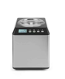 Is-maskine, 230V/180W, 272x315x(H)362mm, ideel til is, sorbet og frossen yoghurt. 2L rustfrit stål beholder.