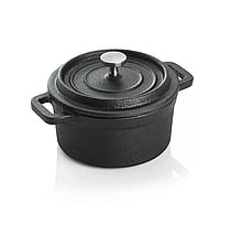 Mini cocotte i sort støbejern