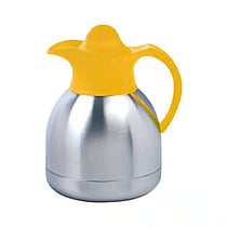 Termokande | Thermosteel | Dobbelt rustfrit stål | Skruelåg – Gul m/skruelåg 1.0 L.