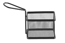 Miniature friturekurv i mat sort, 100x80x75mm