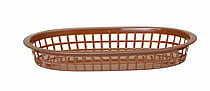 Serveringskurve i fastfood-stil, brun, 6 stk., 275x175x(h)38mm