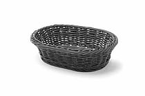 Sort oval brødkurv, 250x190x65mm