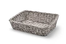 Lys grå brødkurv i vinkel, 400x300x120mm