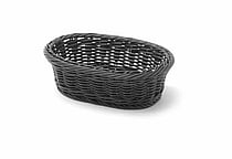Sort oval brødkurv, 190x120x60mm