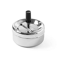 Robust askebæger med trykknap, ø90x(h)45mm, nem at tømme og montere