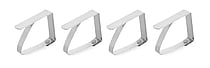 Rustfrit stål borddugeclips – 4 stk, 50x10x(h)40mm, dobbeltvægget