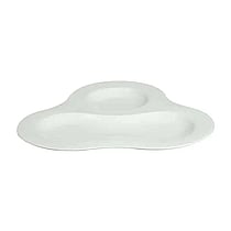 Saturno White Skål tapas m/3-rum 24cm. – 1 stk. på lager