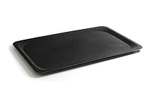 Sort, rektangulær polyester bakke, skridsikker, gn 1/1, 325x530mm.