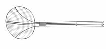 Chips-ske, ø160x470mm, med forstærket wirehåndtag, Hendi