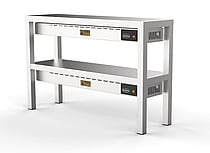 Combisteel – OVERSHELF KERAMISK OPVARMET 2 NIVEAUER 1400 8 VARMELEGEMER À 250W