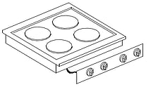 Combisteel – EL. KOMFUR 4 PL.