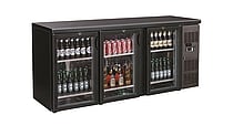 Combisteel – BACKBAR KØLER SORT 3 GLASDØRE