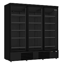 Combisteel – KØLESKAB 3 GLASDØRE SORT JDE-1530R BL
