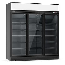 Combisteel – KØLESKAB 3 GLASDØRE SORT INS-1530R BL