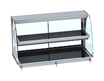 Combisteel – INDBYGNING KURVET OPVARMET KERAMISK DISPLAY – SORT 4/1