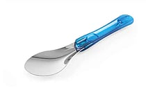 is-spatel i rustfrit stål med blåt tritan-håndtag, 260mm