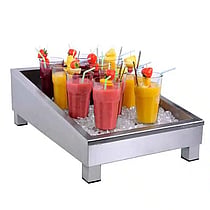 Crushed Ice RF stål display skrå m/ben 1/1-GN