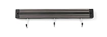 Sort knivmagnet m 3 kroge 34cm