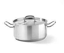 Lavt grydefad med låg, Kitchen Line, 4,9L, ø240x(H)110mm, 2 stk.
