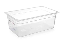 Transparent gn 1/1 haccp madopbevaringsbeholder, 21l, 530x325x150mm