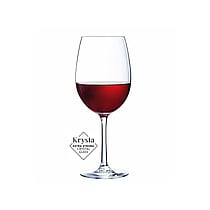 Krysta Vinglas Cabernet Tulipe 47 cl stående tom på en skinnende overflade