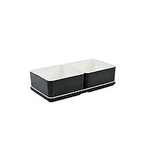 Cube organizer sæt 01: Består af skål/bakke nr. (4) + 2stk.(1) – 21 x 10.5 x H5.5 cm  | Black. Champagne. Grey