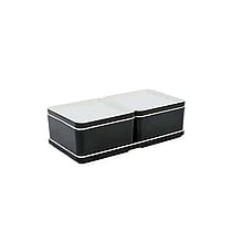 Cube organizer sæt 04: Består af skål/bakke nr. (4) + 2stk.(1) + 2stk.(2) – 21 x 10.5 x H6.4 cm | Black. Champagne. Grey