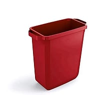 Beholder rød 60L plast u/låg