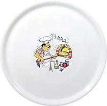 Speciale pizza tallerken, dekoreret, ø330mm, Hendi