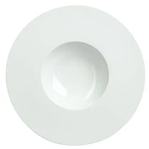 Gourmet Tallerken Ø25cm. – Saturno White – NovaEco Porcelæn