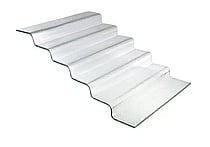 Vetro seks-trins transparent glas buffettrappe, 600x455x(H)240mm