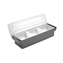 Ingrediensboks – 3 beholdere, Bar op, Sort, 480x150x(H)100mm