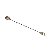 Bar Ske med Gaffel End, Antik Kobber, 315mm