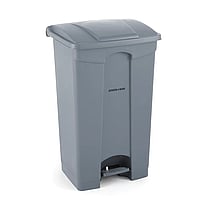 Firkantet affaldsbeholder med fodpedal, 87L, 604x412x(H)820mm